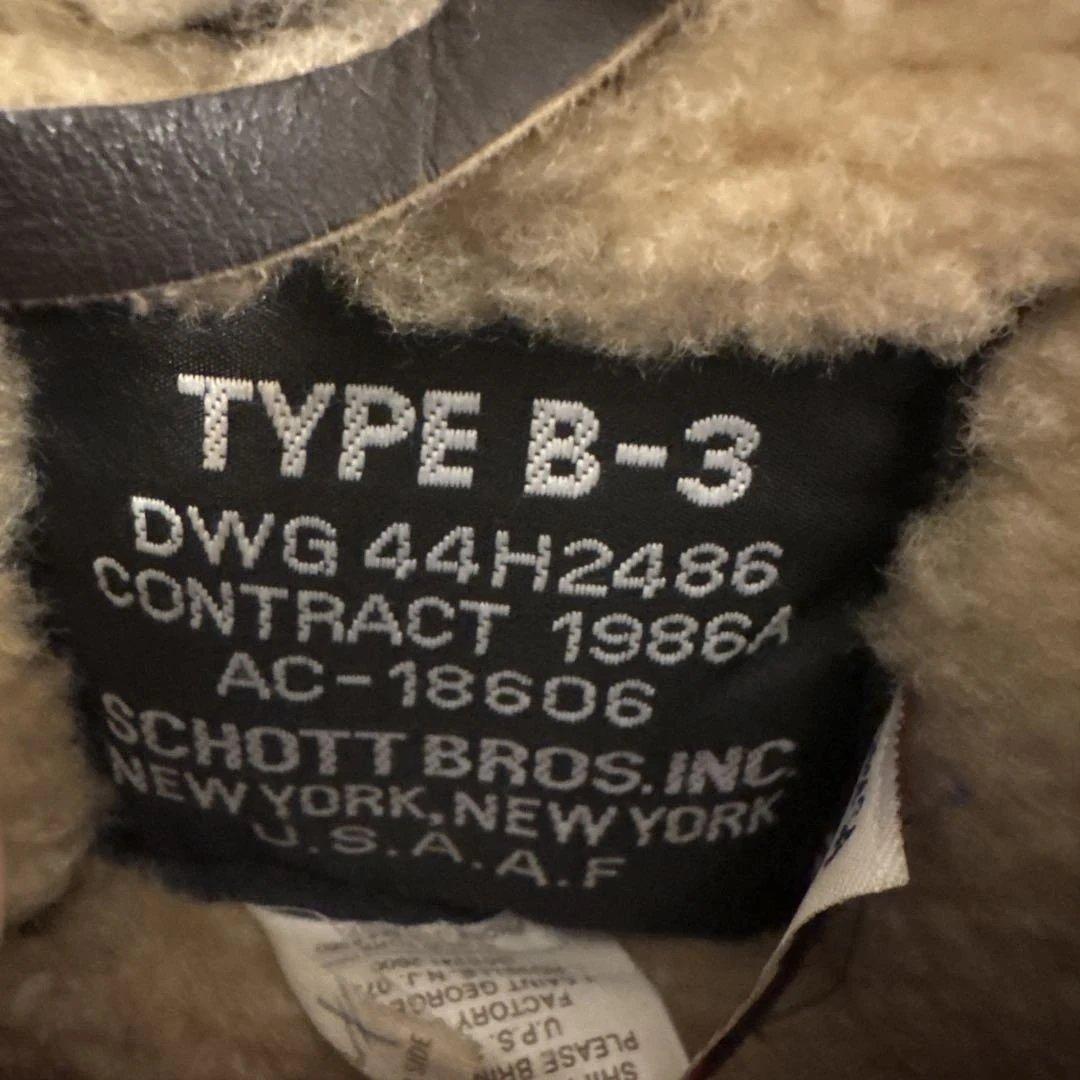 i.c.ySchott B-3 フライト　ムートンジャケット シープスキン