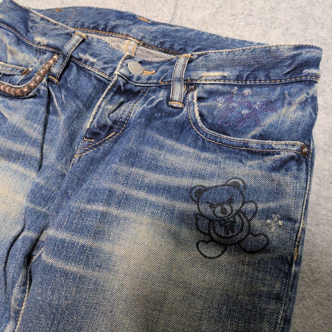 ヒステリックグラマー ファックベア デニムパンツ XS ストレート