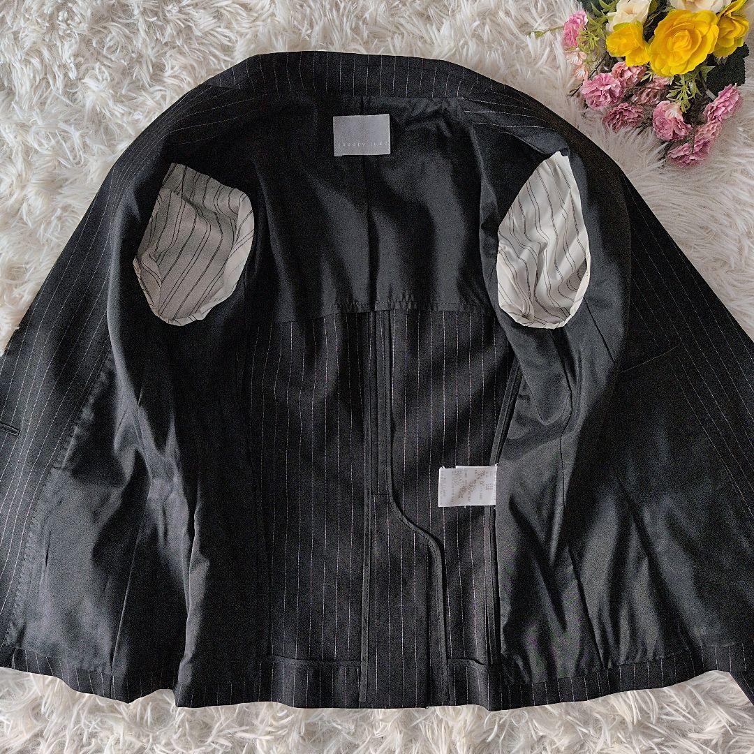 日本製 セオリーリュクスꕤストレッチ セットアップ ストライプ