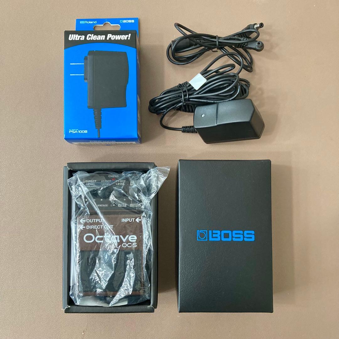 美品 BOSS OC-5 オクターバー (純正アダプタ＆サプライケーブル付)