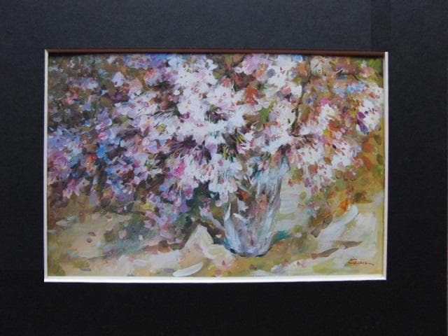 関乃平、【桜ポルカ】、希少な額装用画集より、美品、新品額装付、インテリア