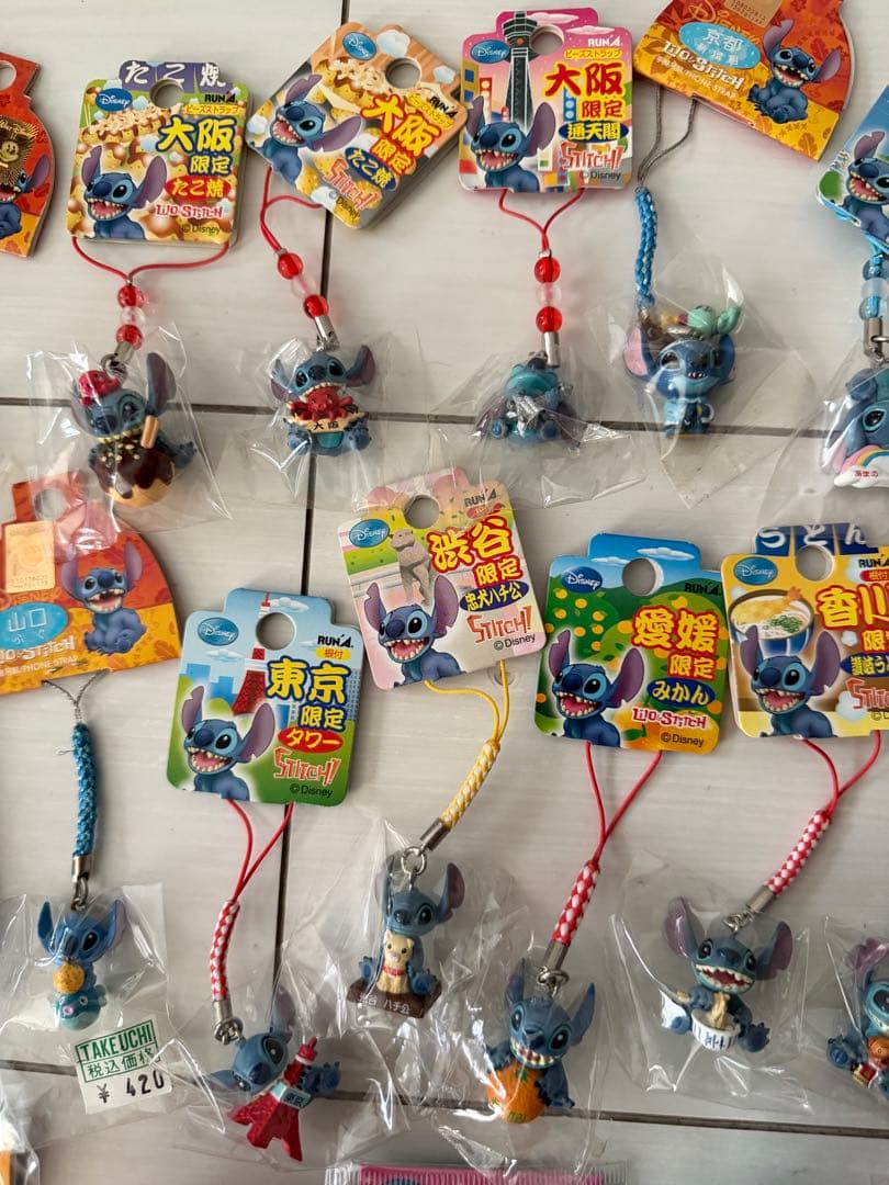 ディズニー スティッチ Stitch ご当地ストラップ タオル セット - メルカリ