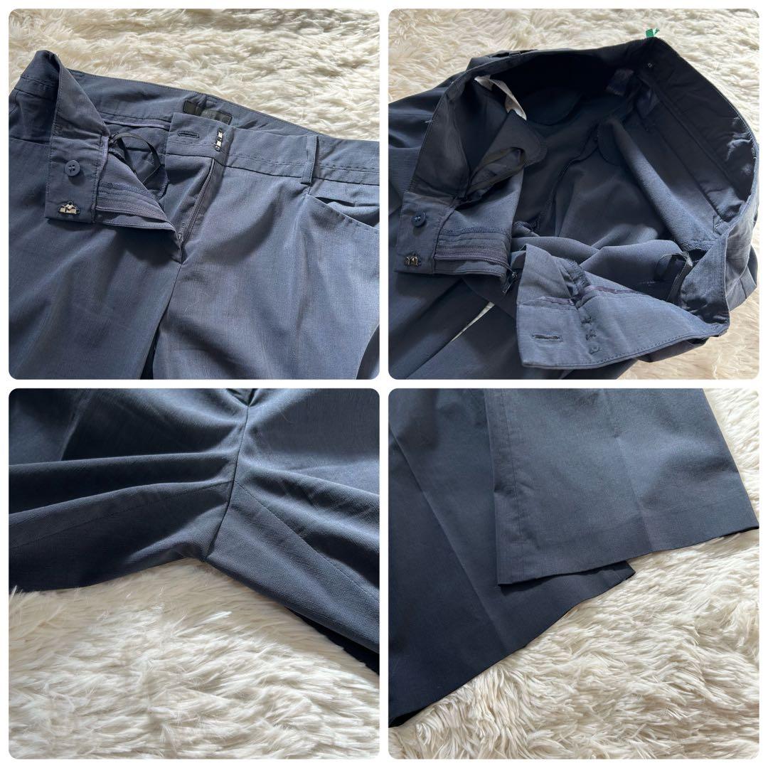 極美品/超希少L~XL✨iCB パンツスーツ セットアップ ストレッチ 青紺