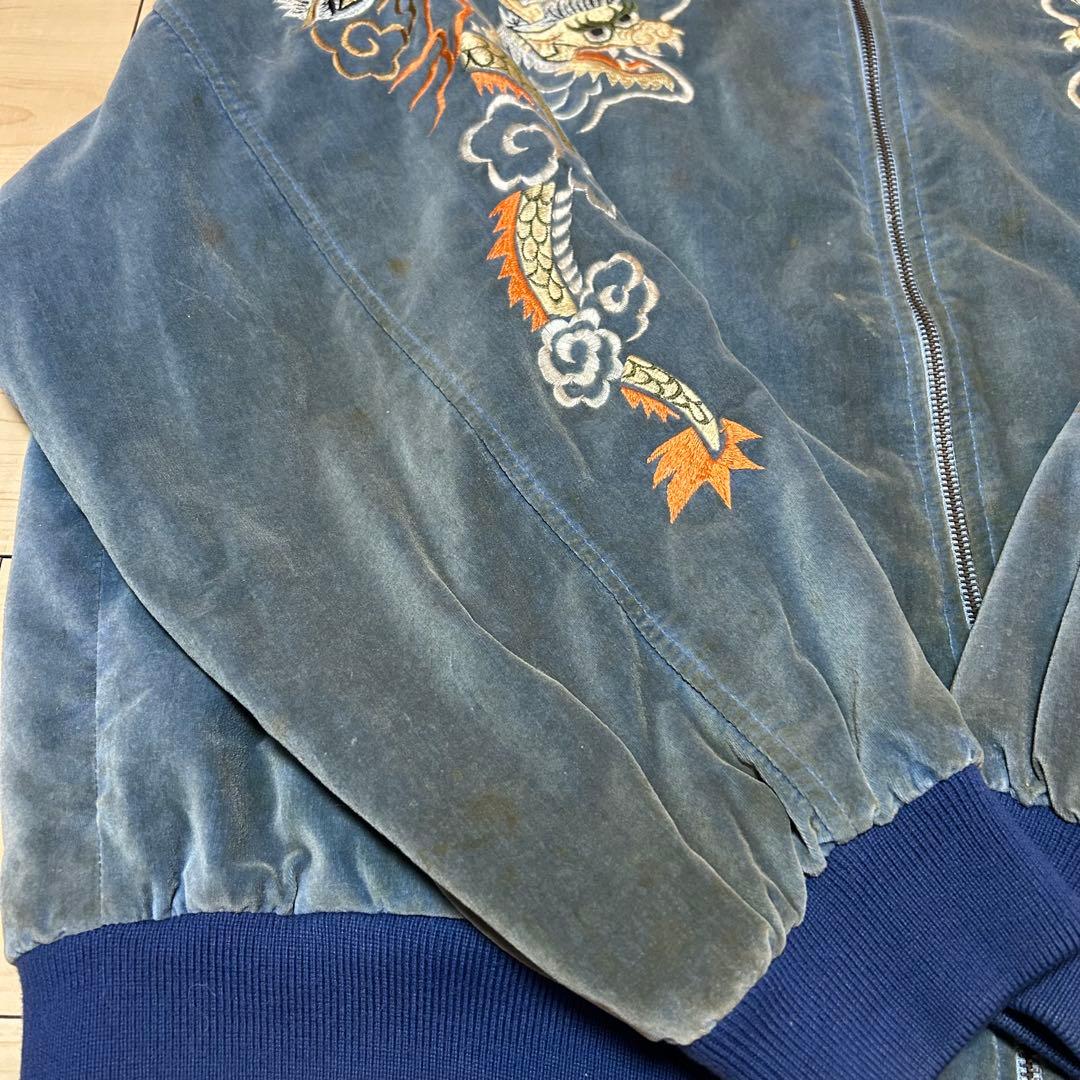 クリームソーダ ブラックキャッツ×別珍 リーゼントドラゴン スカジャン