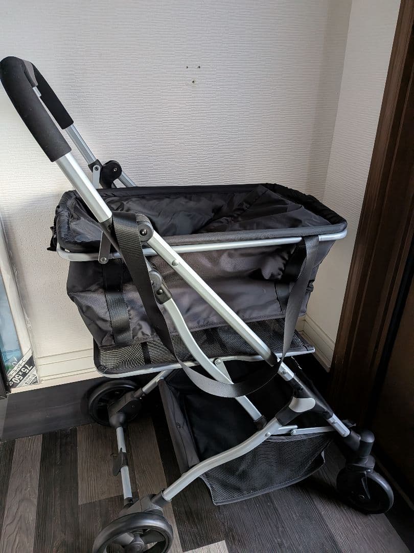 ギンナンEco Ca 折りたたみショッピングカート 黒 保冷バッグ