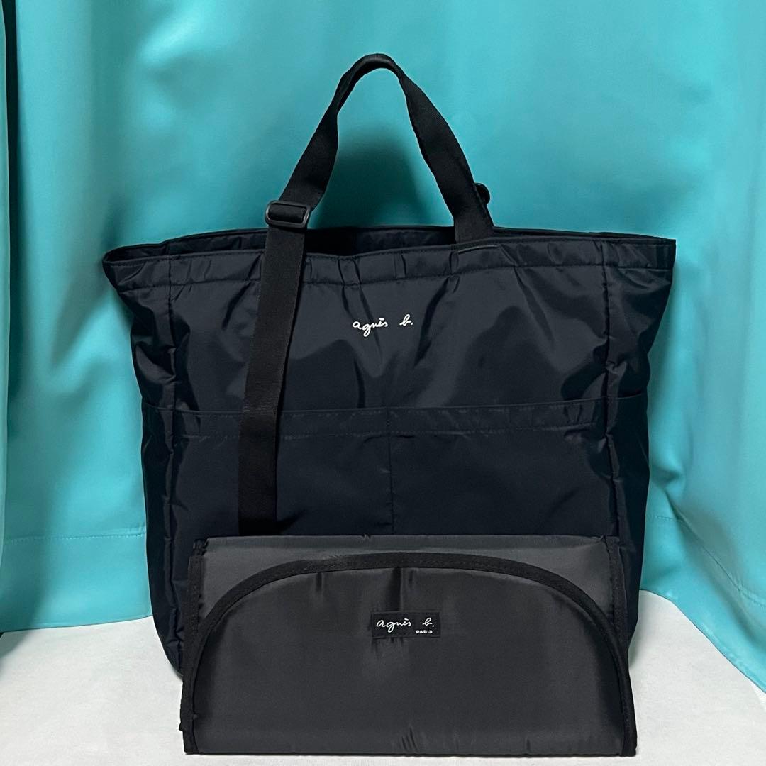 アニエスベー ロゴ ペアレンツバッグ マザーズバッグ 2way リュック