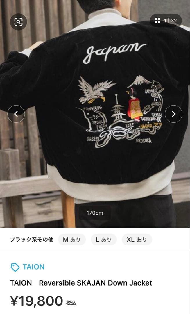 ジャケット・アウター TAION Reversible SKAJAN Down Jacket