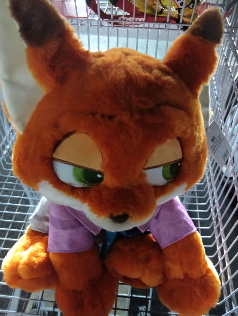 ズートピア　ニック　ぬいぐるみ　コストコ ズートピア2 ジュディ ニック ぬいぐるみ コストコブランケット入り