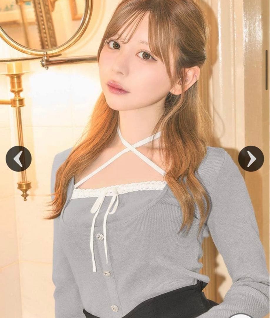 クロスリボンニットトップス - メルカリ