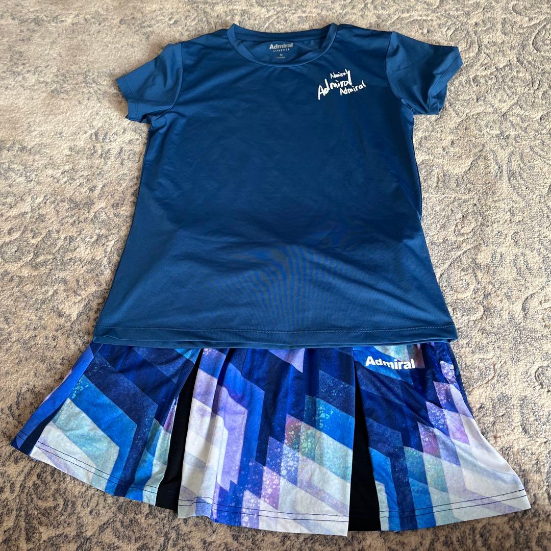 アドミラルテニスウェアM 美品 アドミラル(Admiral) ウェア（レディース） ]グラフィックプリーツ