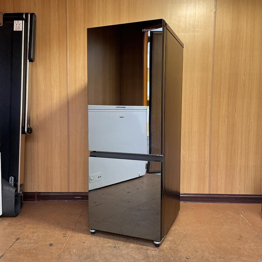 2025年製■ハイセンス 冷蔵庫 ミラードア 162L HR-G16AM