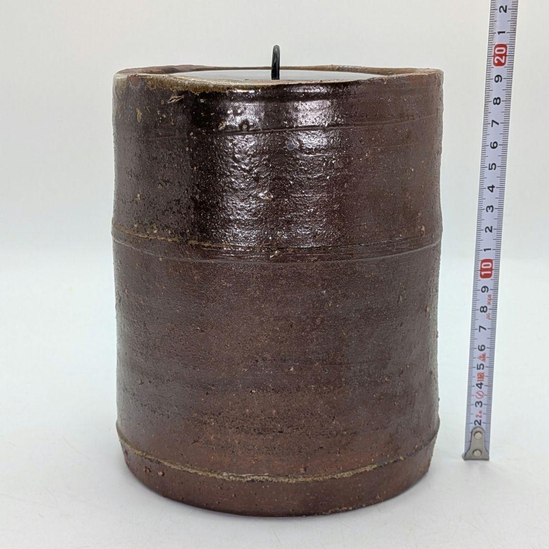 人間国宝 藤原啓 備前焼 水指 共箱共布栞 抹茶道具 茶器 塗り蓋