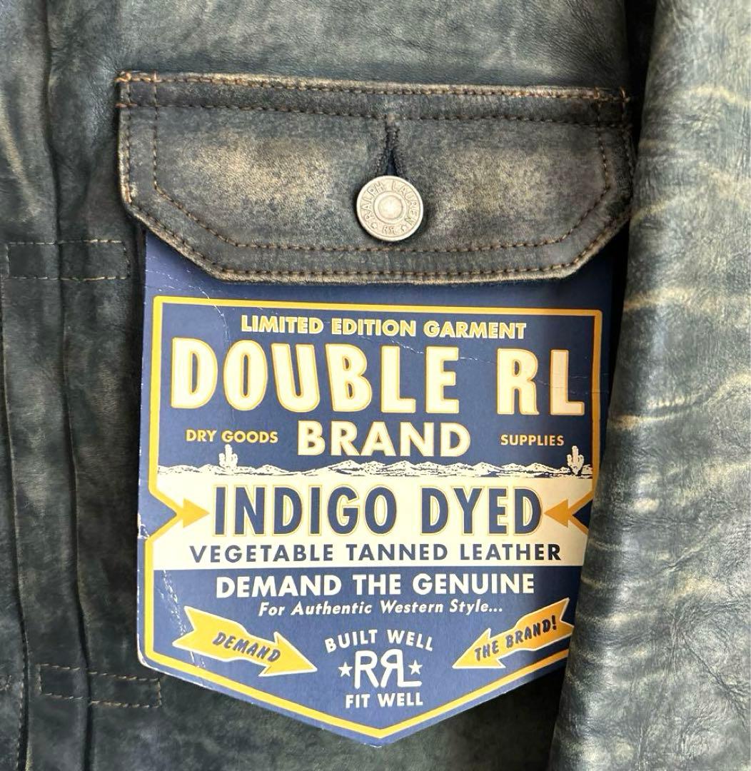 150着限定】RRL INDIGO LEATHER JACKET リミテッド - メルカリ
