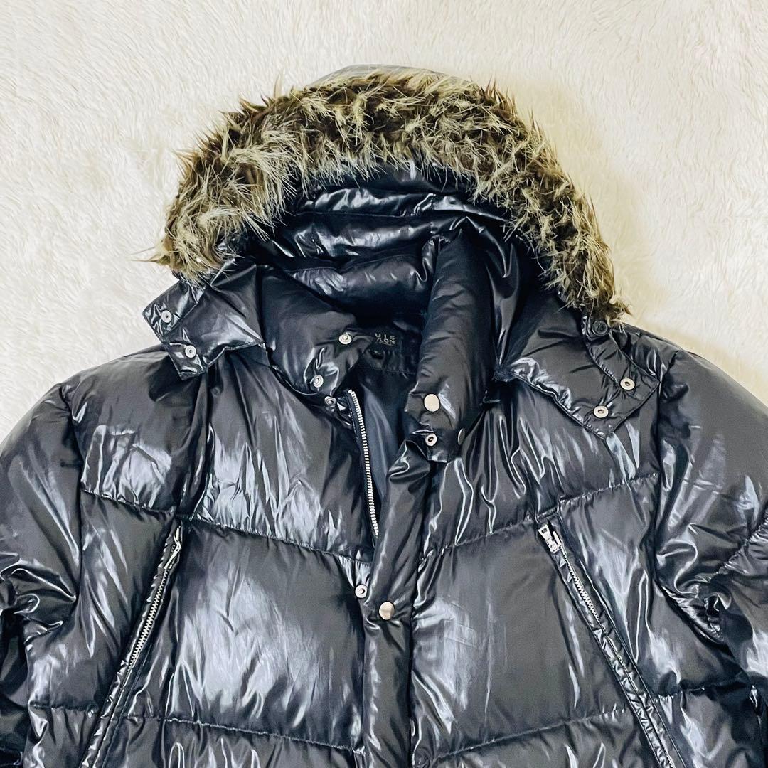 平成ギャル ダウンジャケット 平成ギャル男 y2k ファー アウター 光沢