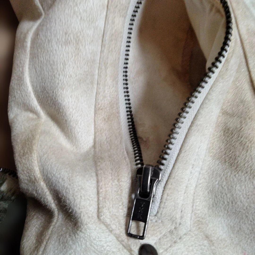 ✙y2k【SCHLUSSEL】スエード・ライダーズジャケット ホワイト