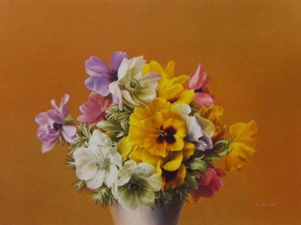 土井邦晃 「花」 超希少画集より、新品額装付