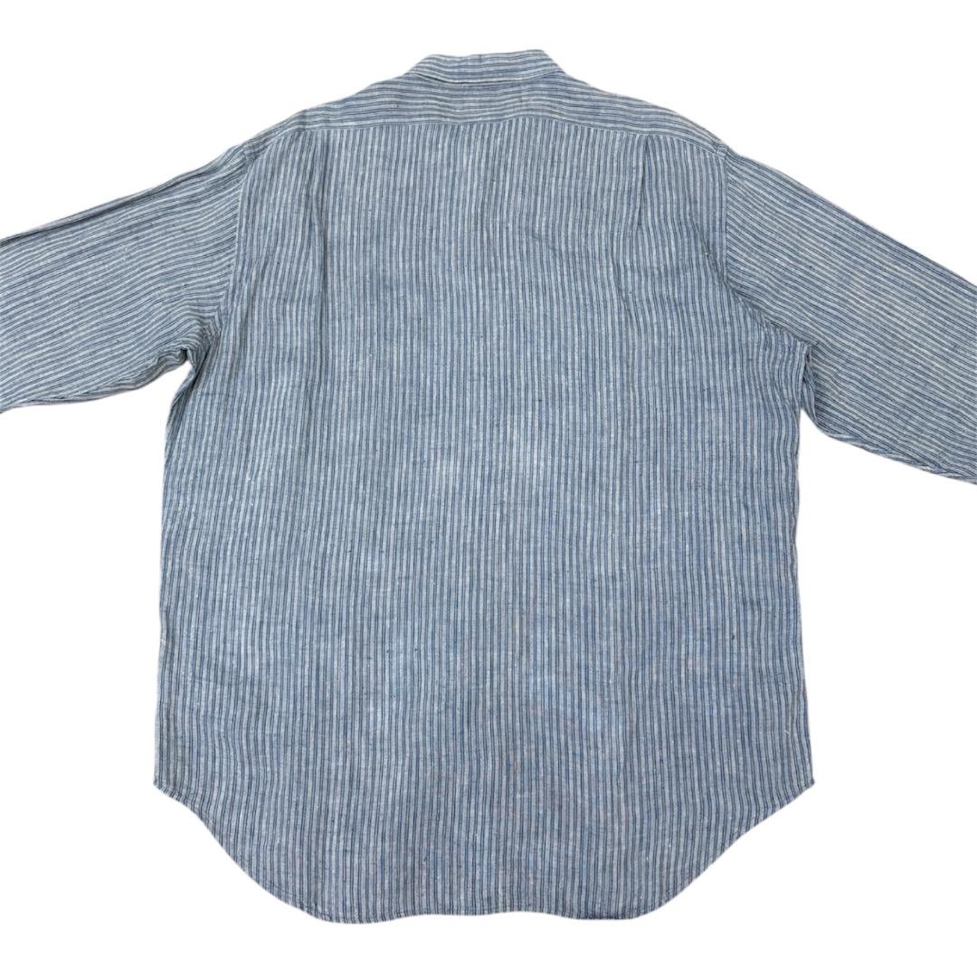 90s Ralph Lauren ラルフローレン リネンシャツ ストライプ - メルカリ