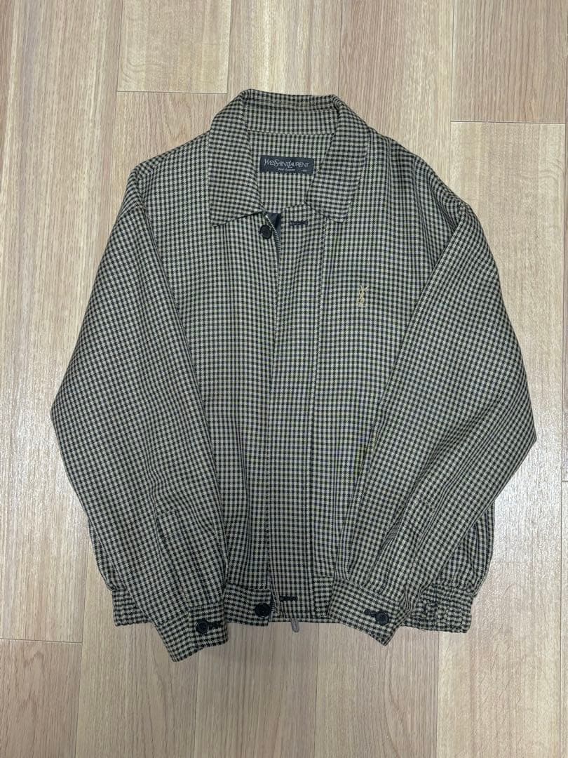 Yves Saint Laurent チェック柄　スウィングトップ