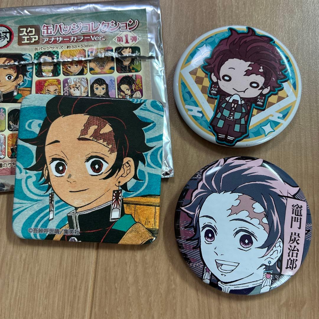鬼滅の刃 スクエア缶バッジコレクション アナザーカラーVer. 他 竈門炭