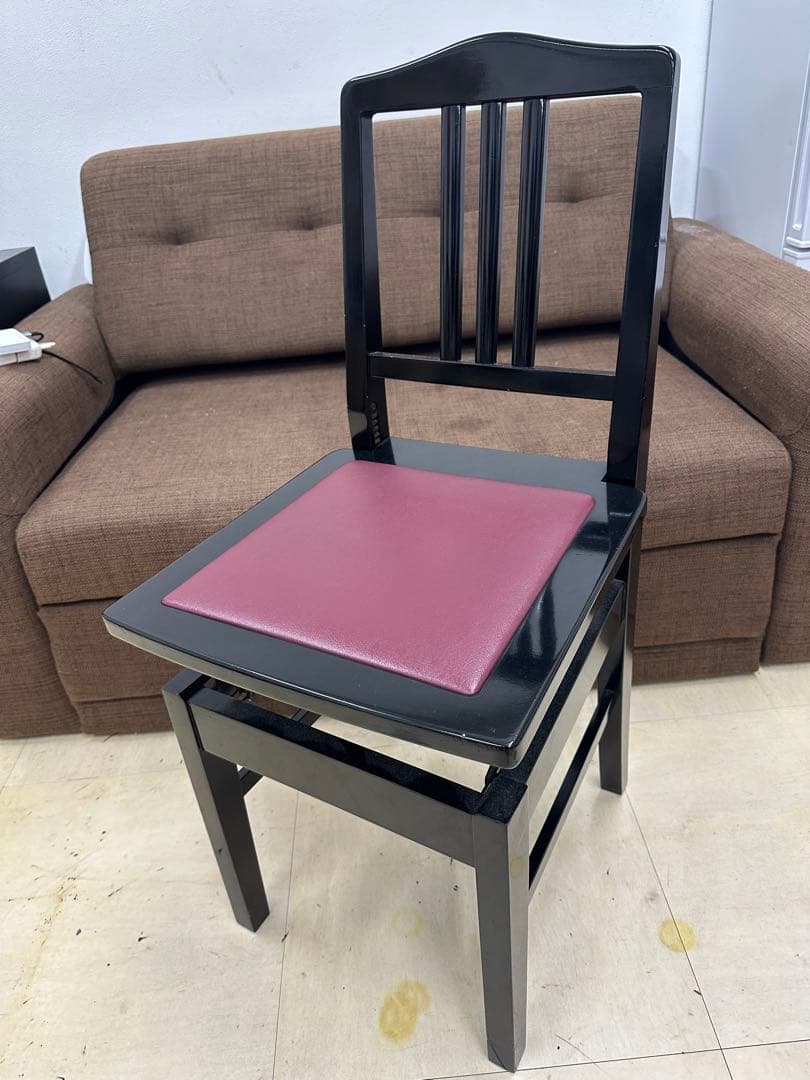 ④YAMAHA 日本製　トムソン椅子　ピアノ椅子 高低自在椅子