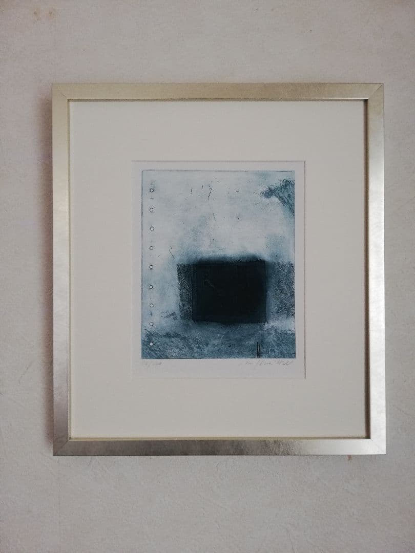 アート607　「タイム1(グリーンブルー)」　インテリアコーディネート