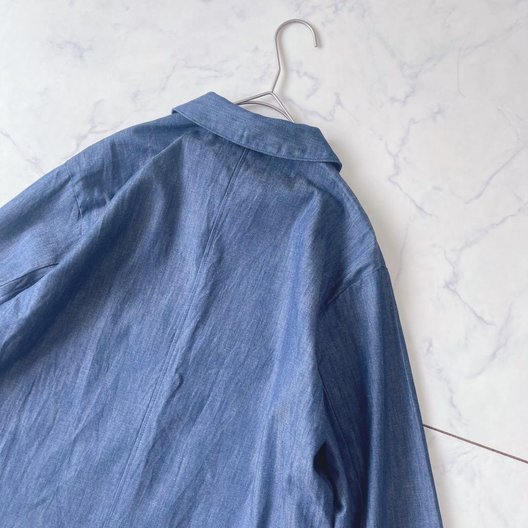 新品】ミズイロインド デニム コンパクト シャツ インディゴ