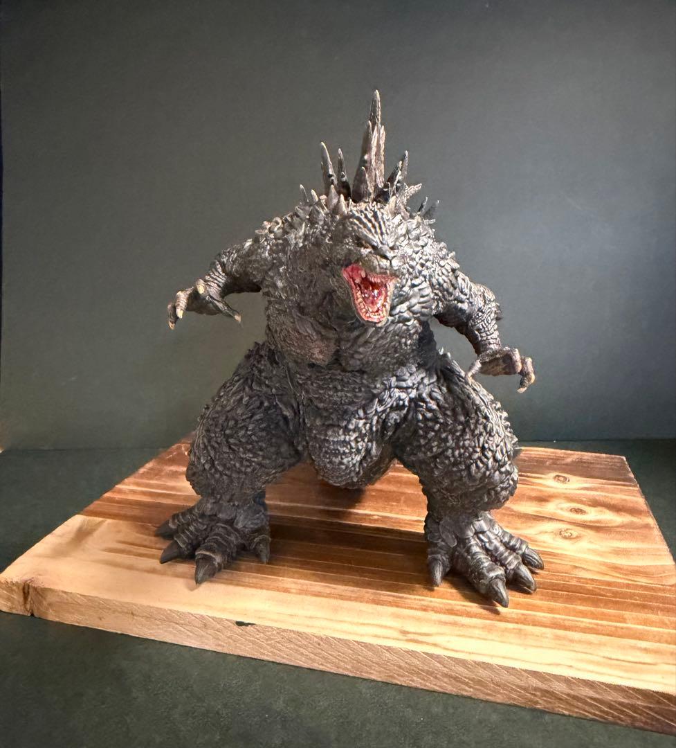 アオシマ　ゴジラ-1.0 全塗装　完成品 ゴジラの色はアレだった！アオシマのゴジラ-1.0プラモデルを全塗装