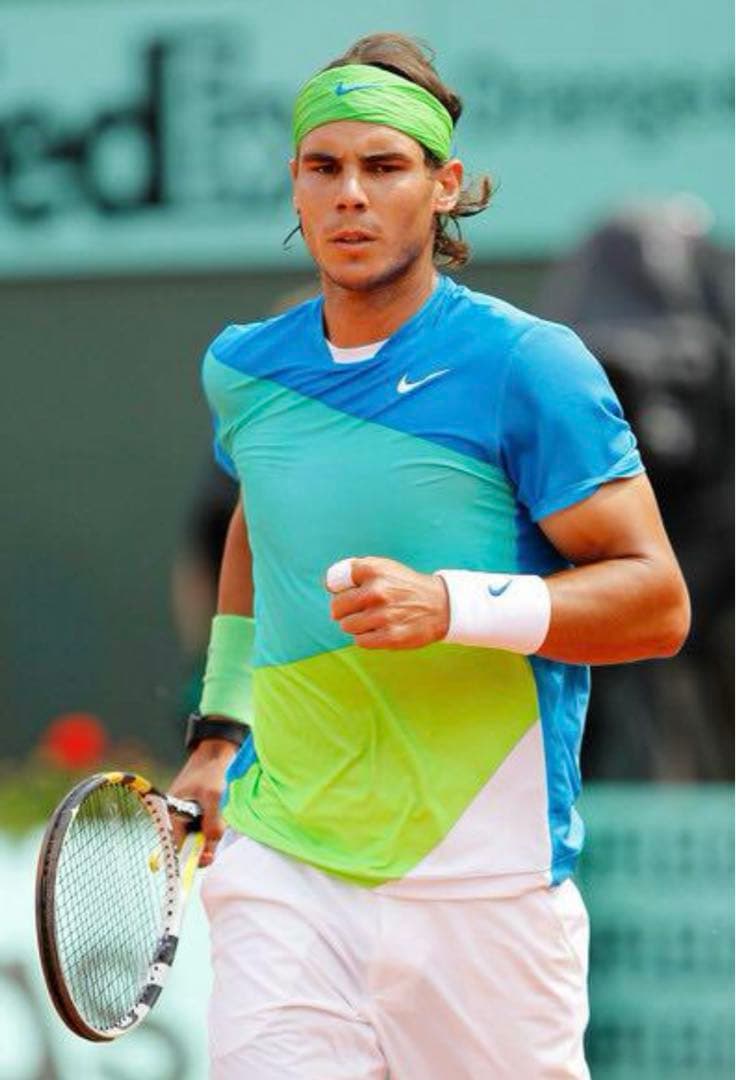 ラファエルナダル選手着用モデル NIKEナイキ テニスゲームシャツL