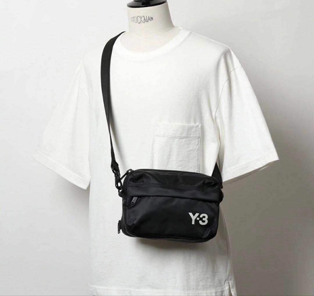 Y-3 ブラック ボディバッグ・ウエストポーチ