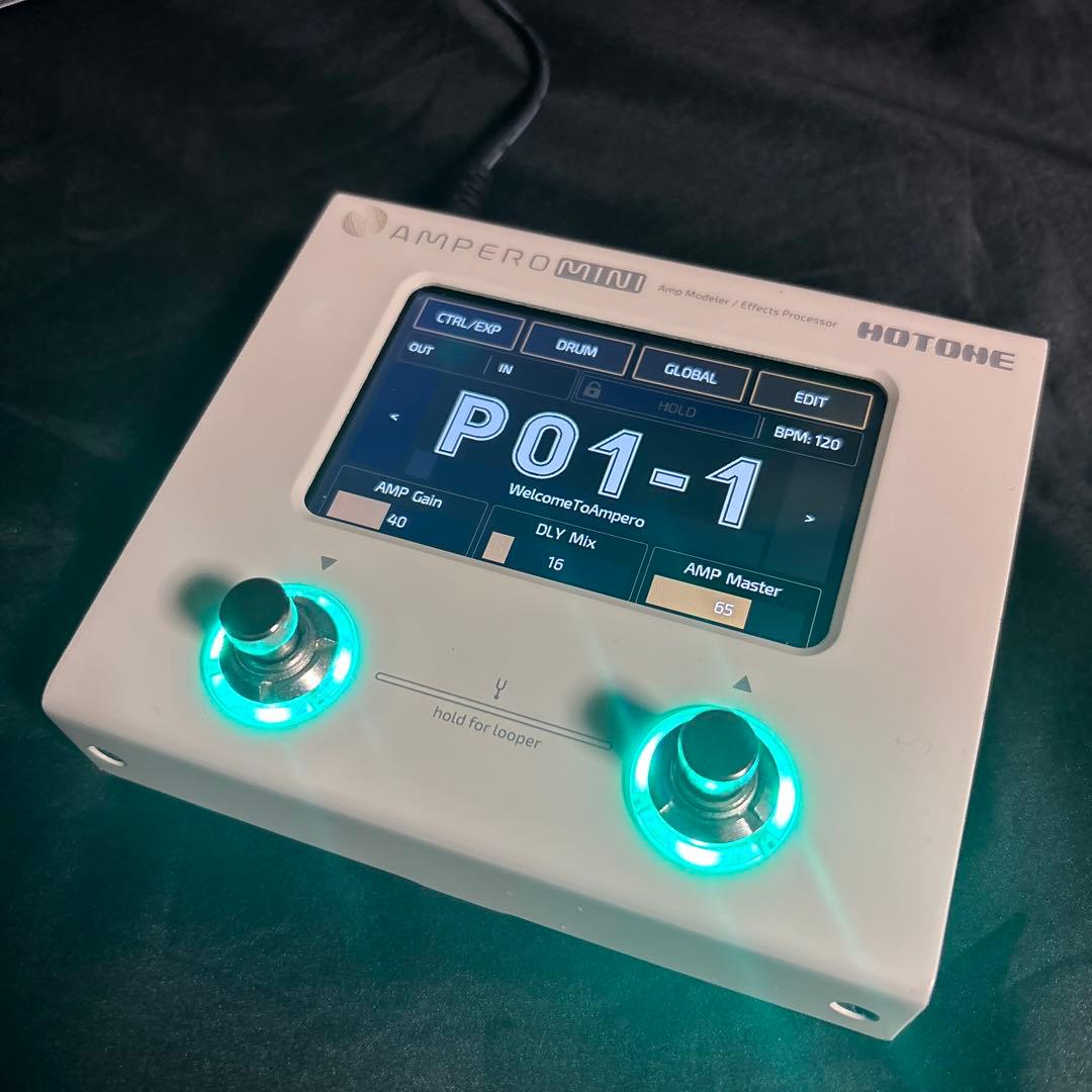 ギター Hotone Ampero Mini Hotone Ampero Mini Amp Modeler and Effects Processor - Purple Taro