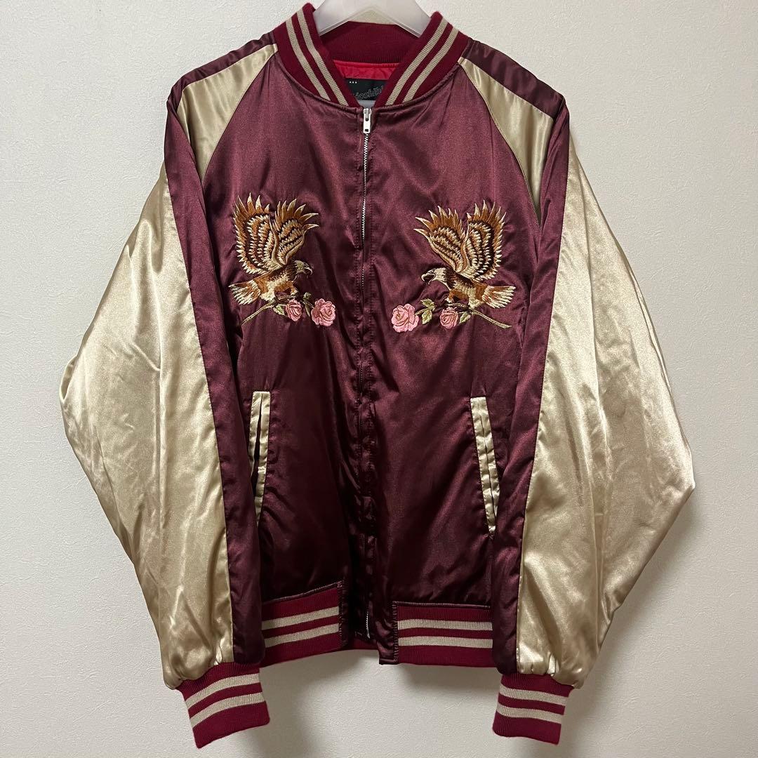 Hoshihime スカジャン 刺繍 鷹 バラ 3L YOKOSUKA