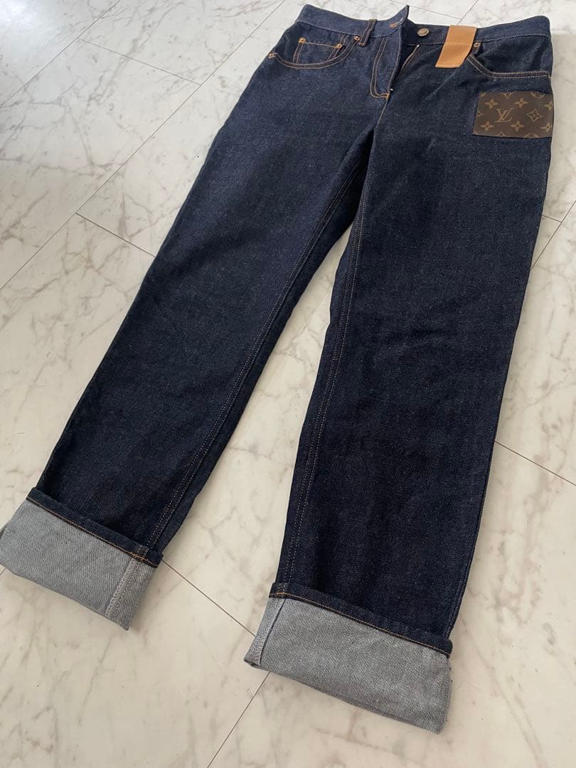 超美品Louis Vuitton ストレートデニム LOUIS VUITTON 25SS モノグラムスケートデニムパンツ @louisvuitton