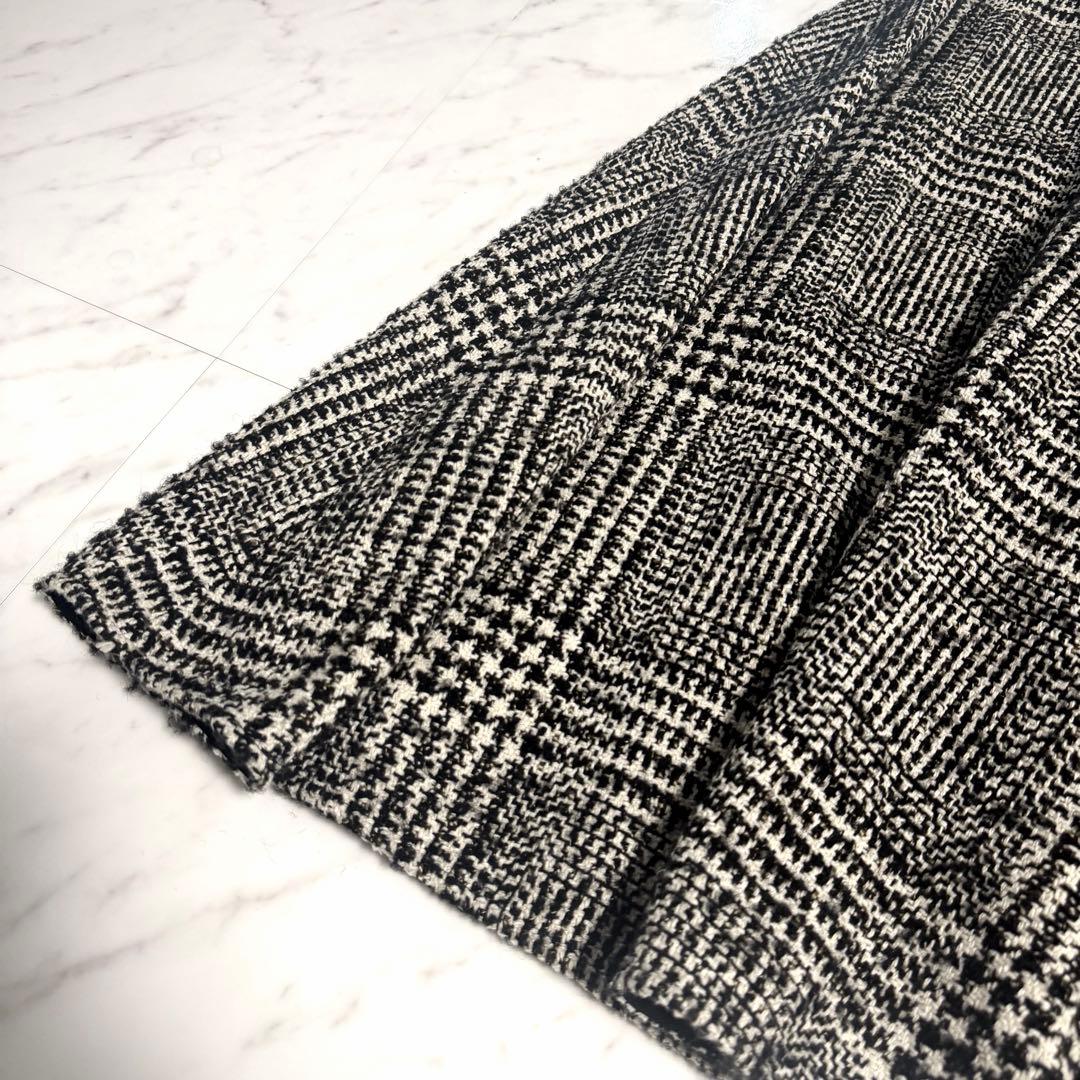 美品】即完品✨️アニュアンス ウール チェック ツイード フレア