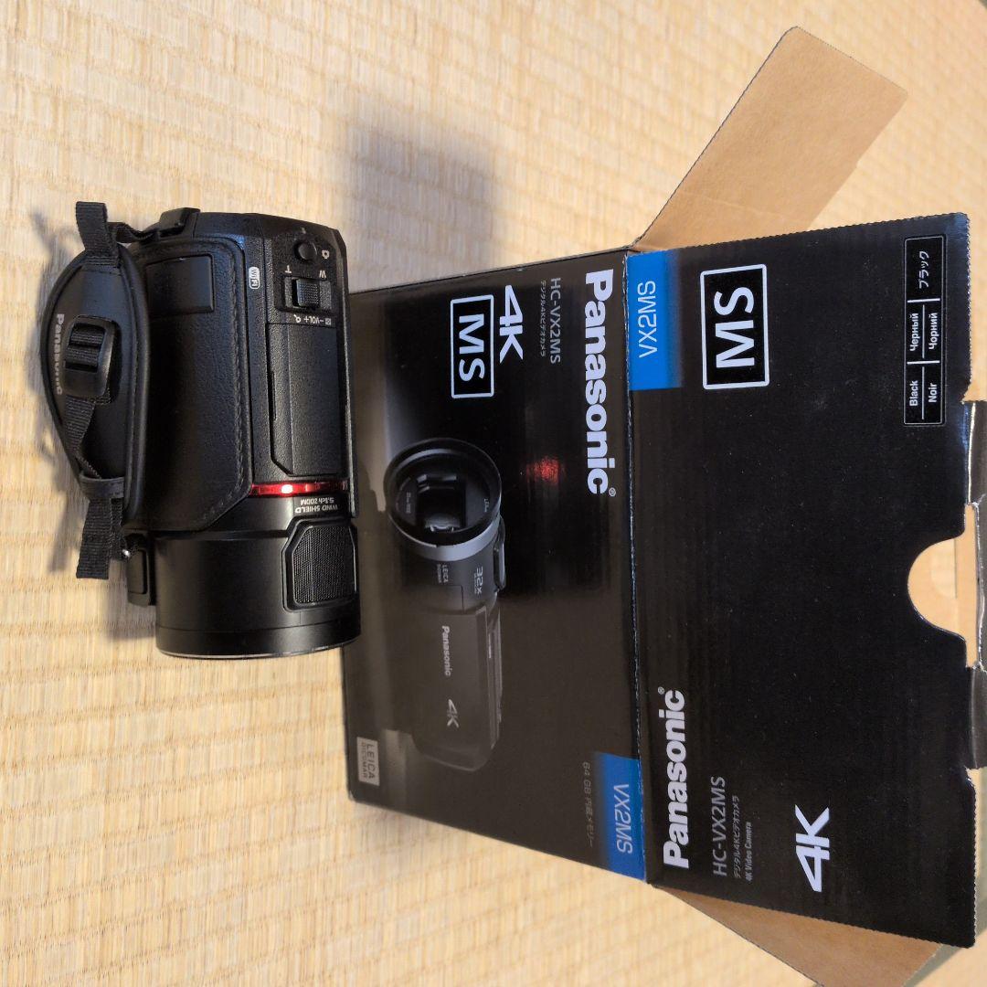 Panasonic HC-VX2MS 4K ビデオカメラ 本体とメモリーカード