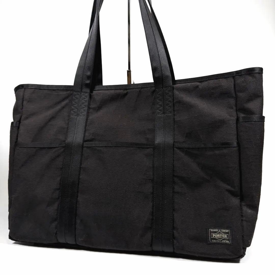 【美品】ポーター　トートバッグ　ハイブリッド　コーデュラ　ブラック　メンズ