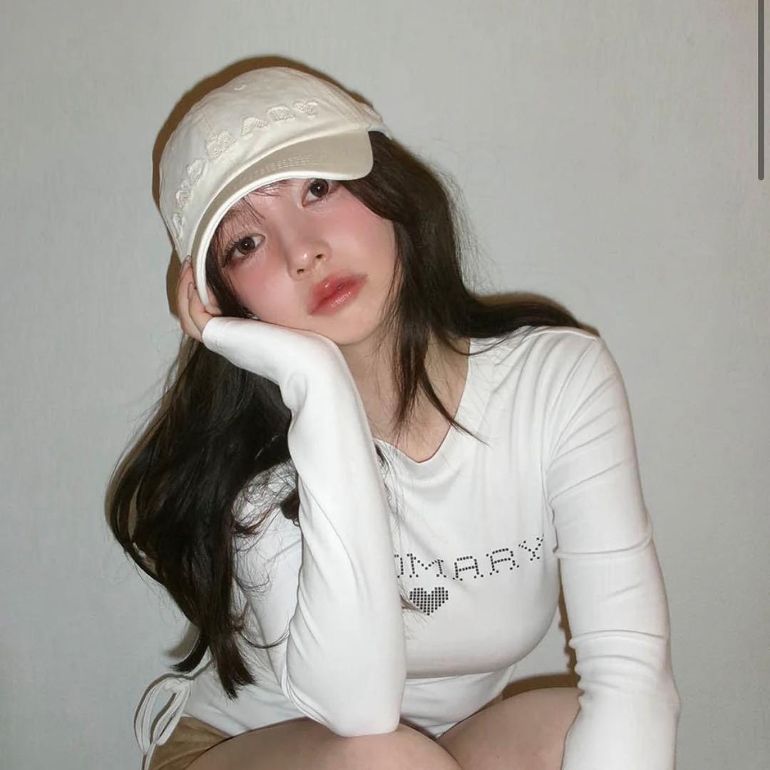 andmary♡ Mary logo cap 白