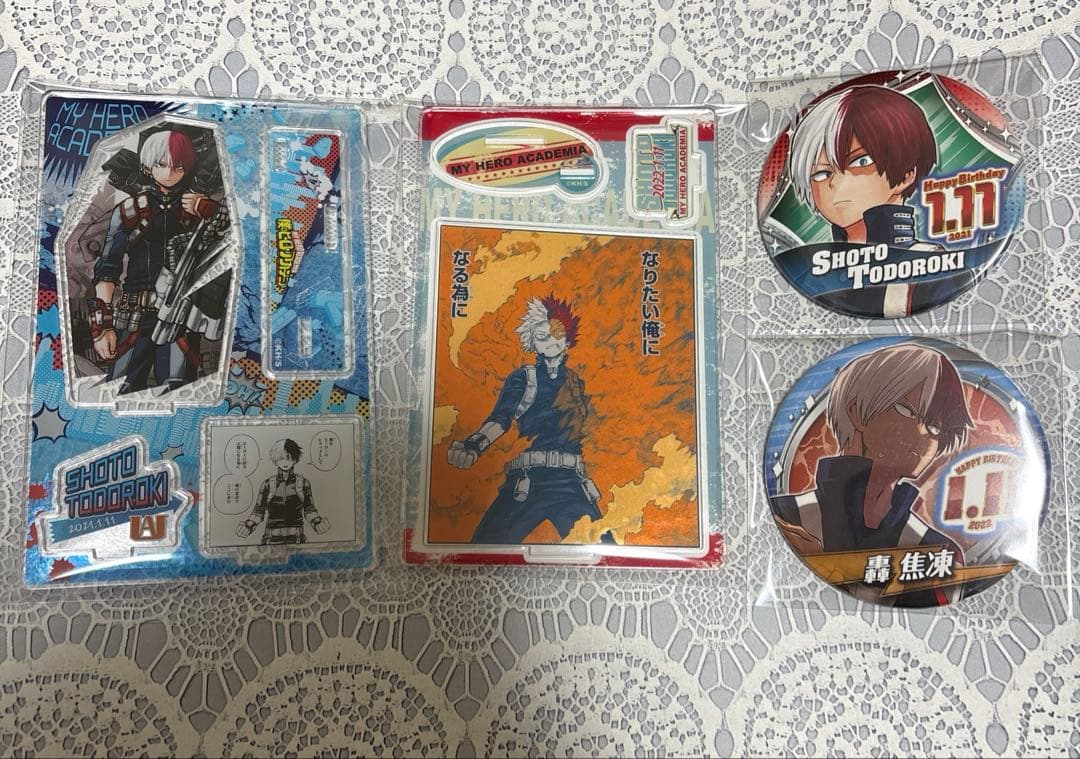 ヒロアカ 2022.2021 バースデー 缶バッジ アクリルスタンド 轟 焦凍