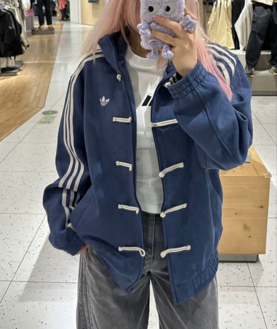 新品 アディダス 中国限定 蛇年 トラックジャケット 青色 男女兼用 XS