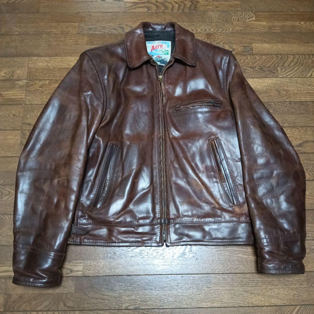 エアロレザー シングルライダースジャケット