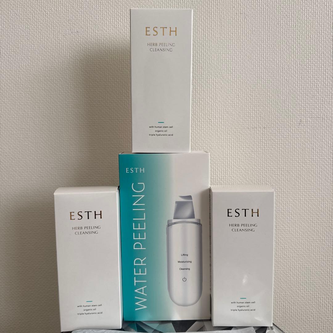 送料無料❣️本日発送❣️ESTH ウォーターピーリングセット　クレンジング3本つき