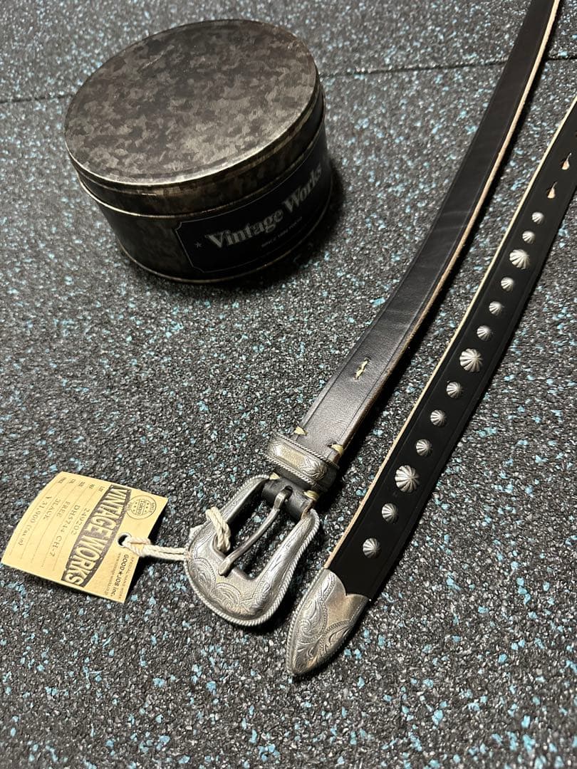 VINTAGE WORKS ブラック ベルト　DH5744 CH-7
