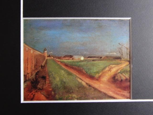 中川一政、【監獄の横】、希少な画集画、新品高級額 額装付、状態良好 中川一政 『ばら』 [古美術こもれび] 骨董,掛軸,絵画の買取と販売,名古屋