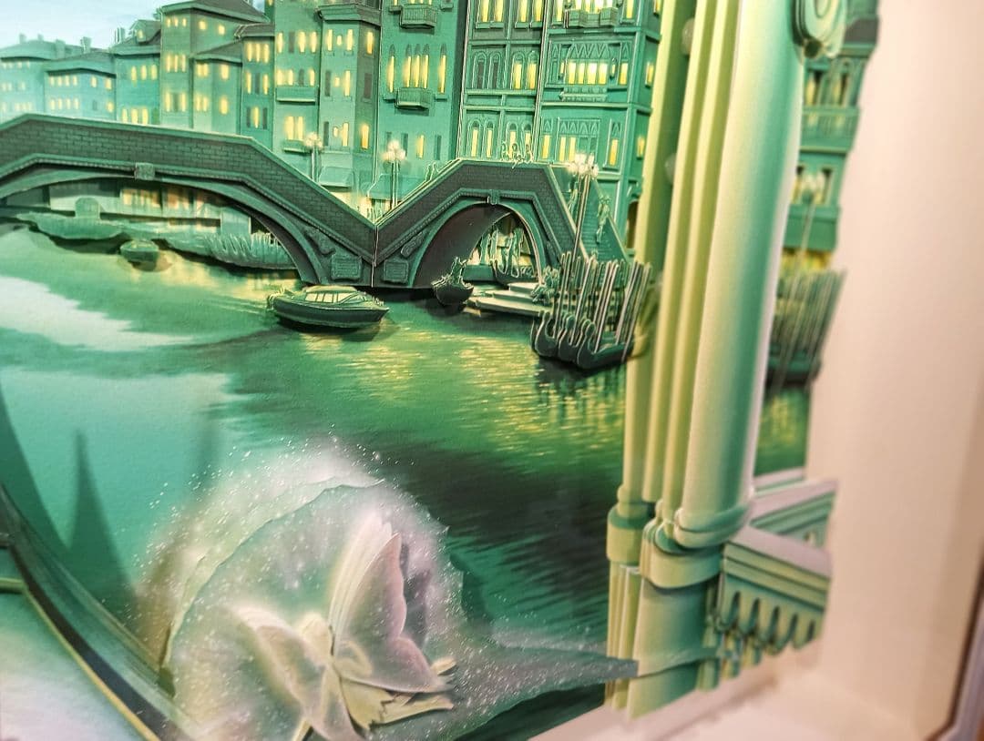 ☆飛び出す絵画 3D大作 塚本馨三 ベネチア ディズニー ティンカーベル 真作