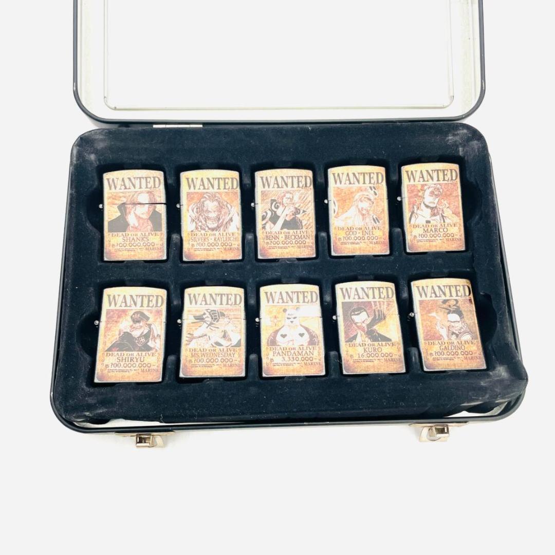 送料無料】☆ワンピース10個セット ジッポー風オイルライター ケース付