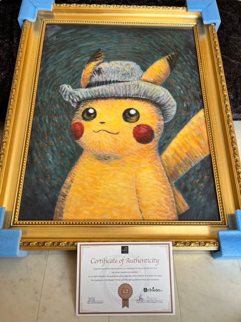 ゴッホピカチュウ　キャンバス　Mサイズ