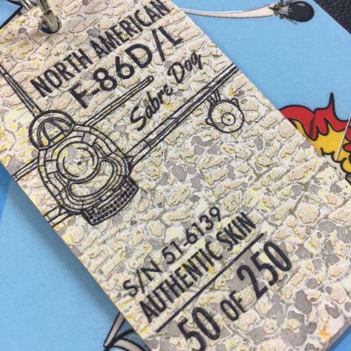 F-86D戦闘機 セイバードッグ　キーホルダー　フライトタグ 250枚限定品 F-86D (Hasegawa 1/72)