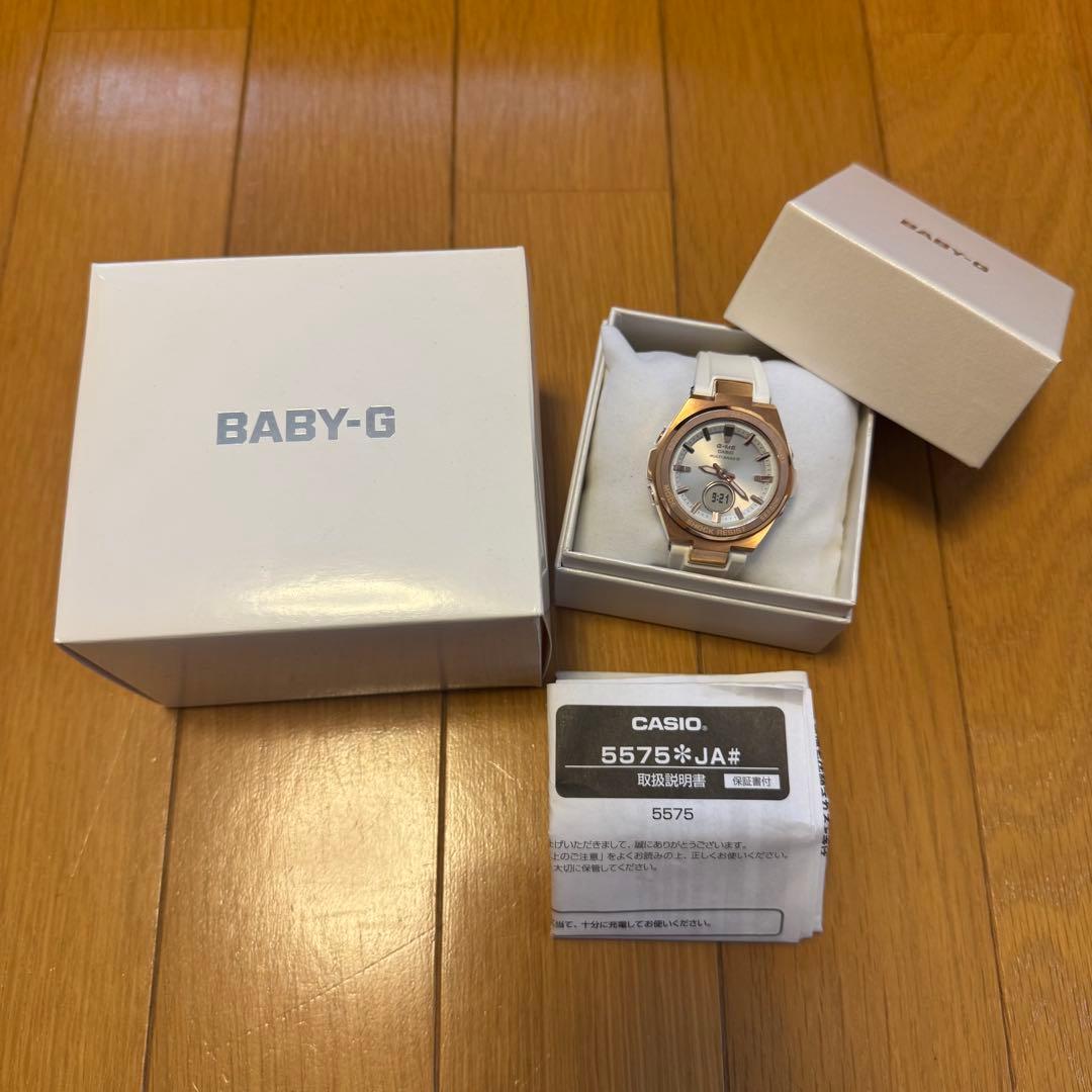 【美品】【即日発送】CASIO baby-G GMS ホワイトゴールド