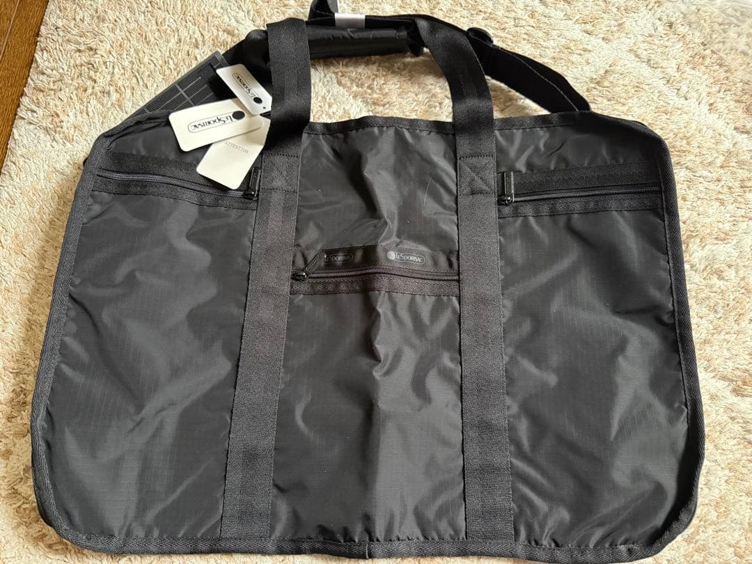 新品LeSportsac レスポートサック 大容量ボストンバッグ ブラック