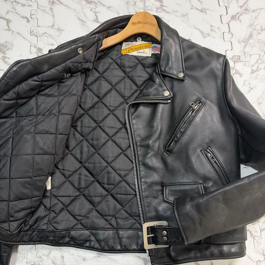 モ*ン様 奇跡の42size✨【米国製】schott ダブルライダース 618