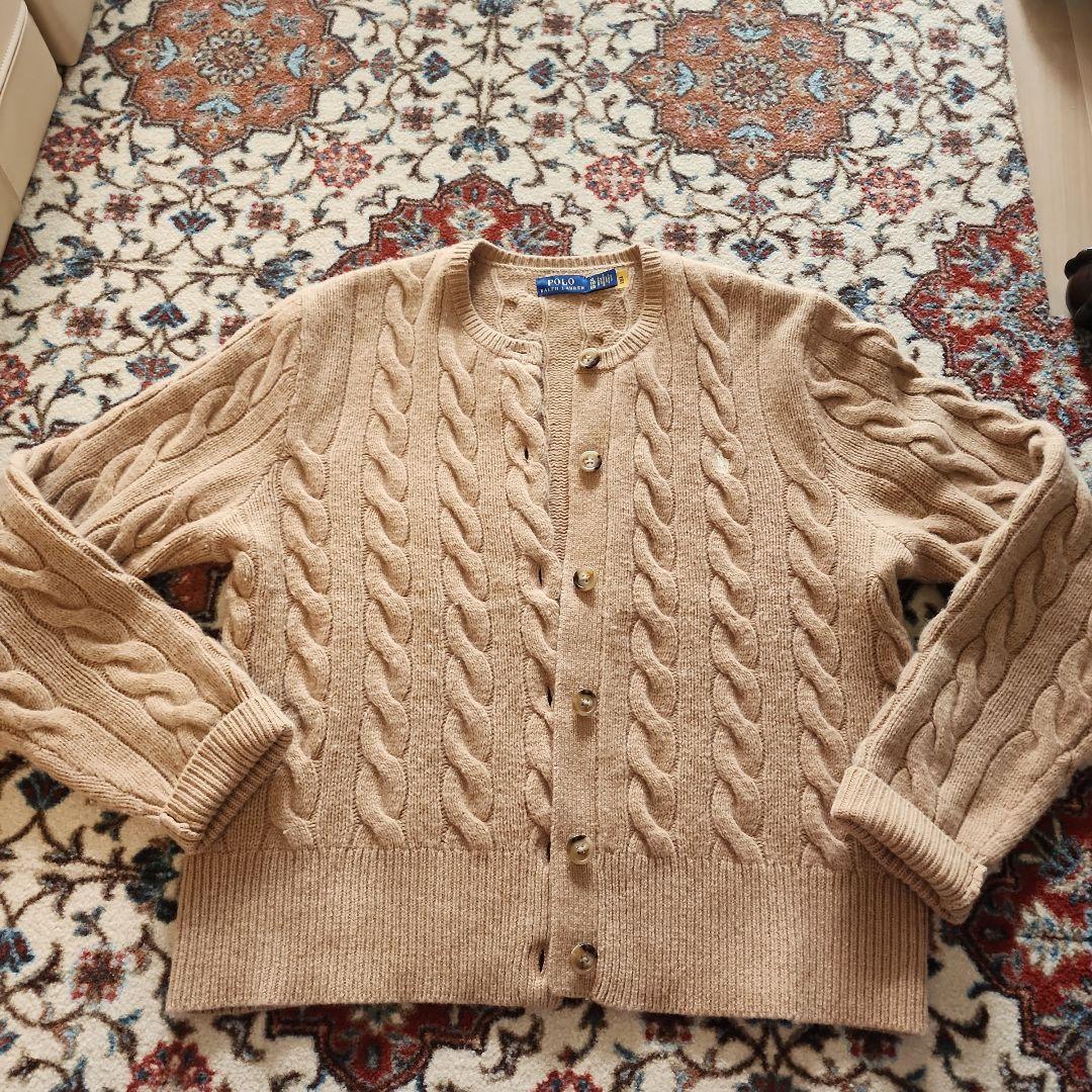 Polo Ralph Lauren ベージュ カーディガン XLサイズ
